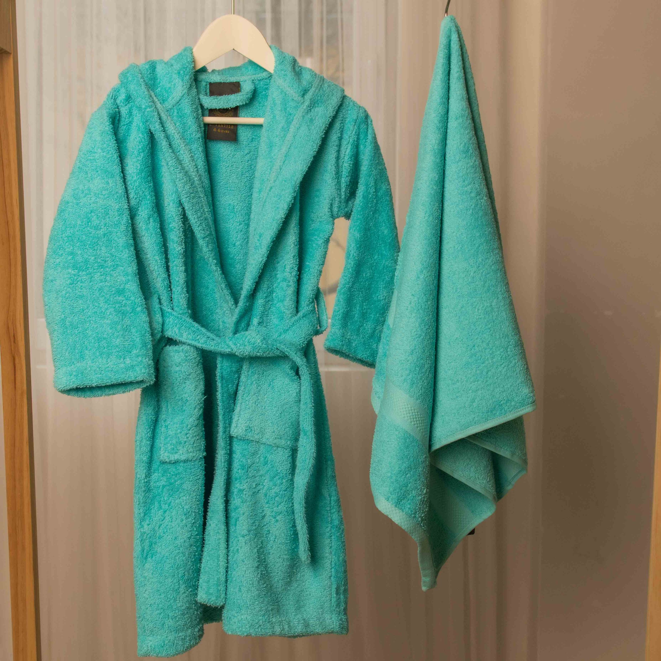 Z. Textile frottír gyermekköntös türkizkék