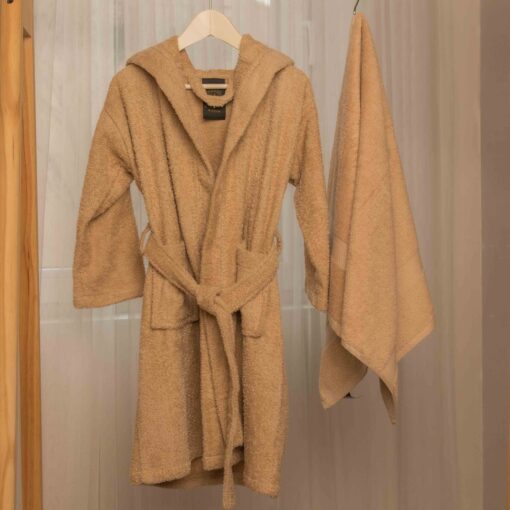 Z. Textile frottír gyermekköntös bézs