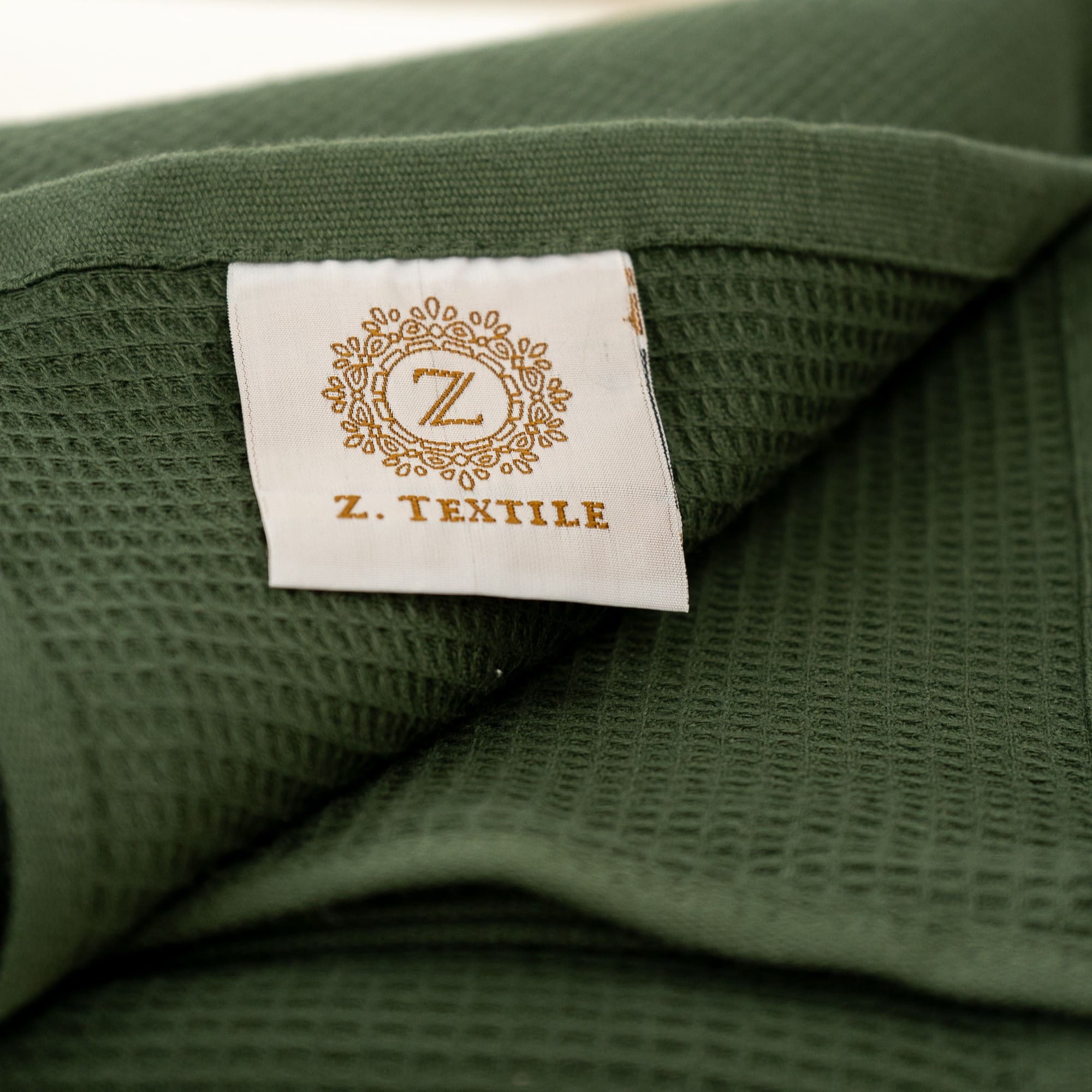 Z. Textile Szaunalepedő Darázsmintás Olajzöld - Image 2