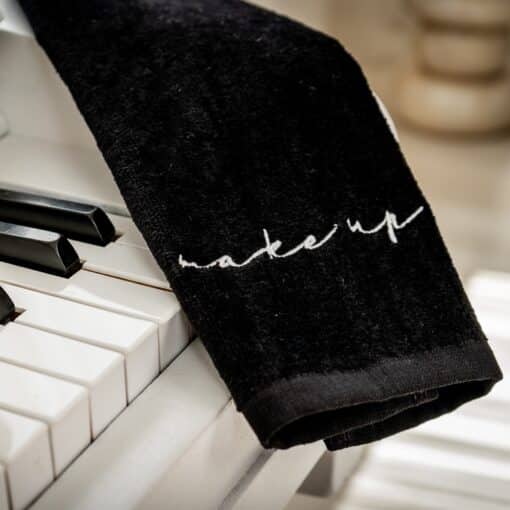 Z. Textile Fekete velúr Make Up törölköző