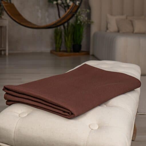 Z. Textile Szaunalepedő Darázsmintás Csokibarna