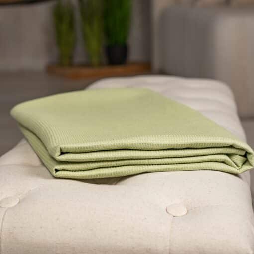 Z. Textile Szaunalepedő Darázsmintás Zsályazöld